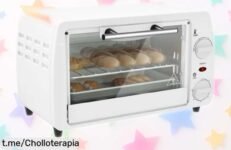 Horno eléctrico de sobremesa HOMCOM 10L con precio de escándalo, fácil uso para tus pizzas y más. No te pierdas esta oferta increíble antes que se acabe, ¡cocina como un pro!