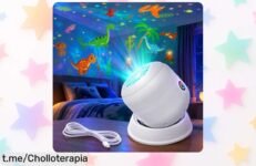 Ilumina tus noches con el proyector LED giratorio 360° HuaMuDM, ¡ofertón que sorprende y crea magia por horas! No te quedes sin el tuyo.