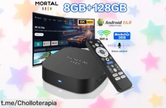 Impactante decodificador Android 16 Ultra HD con WiFi 6 y Bluetooth 5.4 a un precio increíble, perfecto para disfrutar Netflix sin interrupciones ¡Apúntate ya!