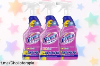 Impresionante Spray Quitamanchas Vanish 4 en 1, pack de 3 botellas a precio escándalo: ¡Di adiós a las manchas y disfruta de tu ropa impecable ya!