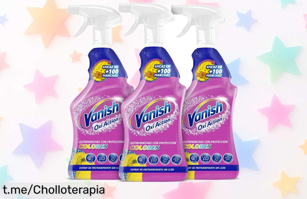 Impresionante Spray Quitamanchas Vanish 4 en 1, pack de 3 botellas a precio escándalo: ¡Di adiós a las manchas y disfruta de tu ropa impecable ya!