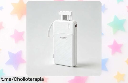 Impresionante batería externa SODANY de 10000mAh con cables integrados, una oportunidad única para estar siempre cargado sin enchufes que se va a volar ¡Consíguela YA!