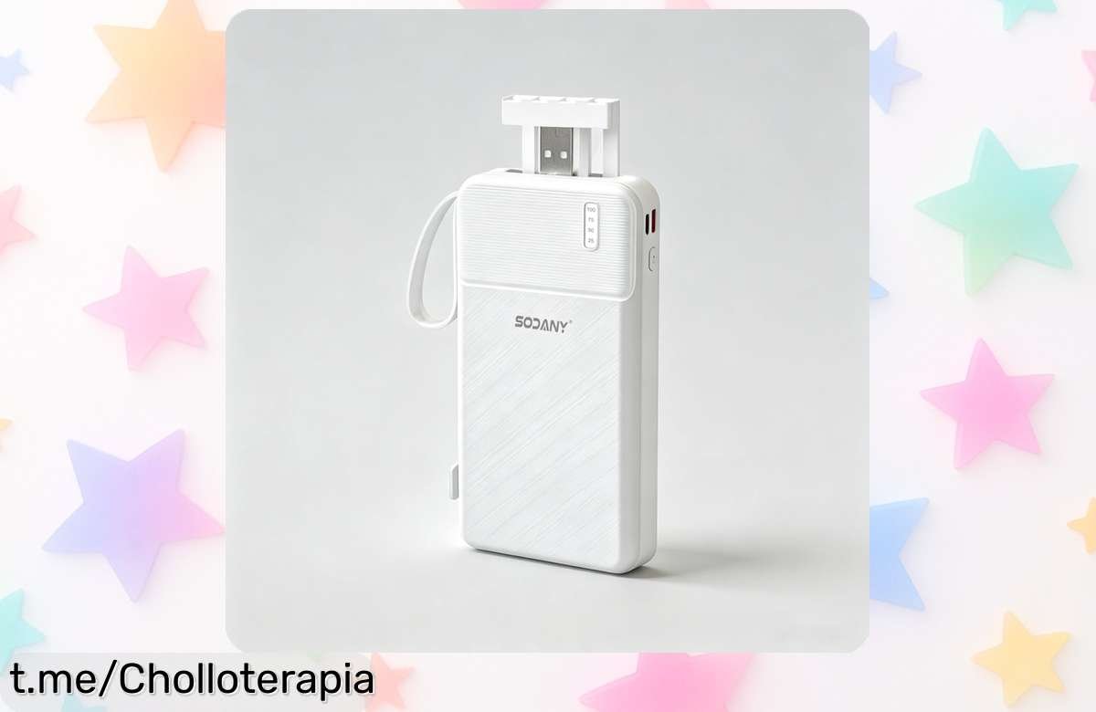 Impresionante batería externa SODANY de 10000mAh con cables integrados, una oportunidad única para estar siempre cargado sin enchufes que se va a volar ¡Consíguela YA!