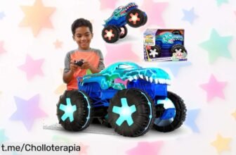 Impresionante coche teledirigido Hot Wheels MegaWrex con luces y sonidos, ¡un super chollo para disfrutar a lo grande en casa! Aprovecha este precio increíble y hazlo tuyo ya.