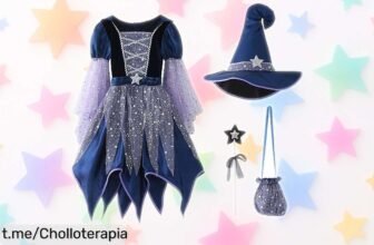 Impresionante disfraz de bruja para niña con gorro incluido a un precio que te hará sonreír, ¡aprovecha esta oportunidad antes de que se acabe!