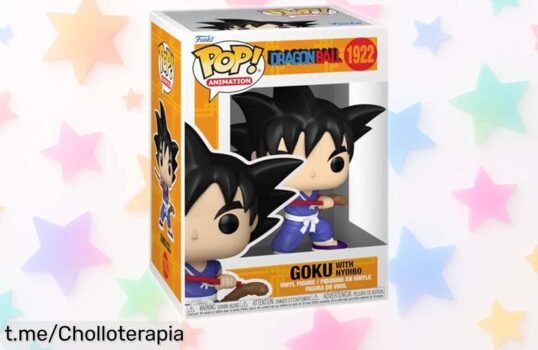 Impresionante figura Funko Pop! de Goku con Nyoibou, ¡ahora a un precio que no se puede creer y perfecta para tu colección! No te quedes sin ella, es una joya para los fans.