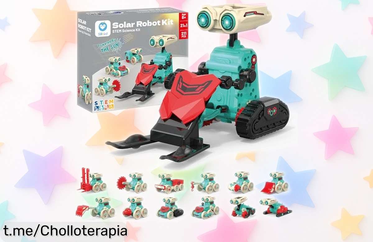 Impresionante kit Sillbird 21 en 1 para montar 21 robots solares, ¡ahora a un precio de ganga! Diversión y creatividad para los peques que no querrás dejar escapar.