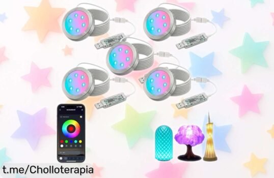 Impresionante pack de 5 lámparas LED para Bambu Lab que brillan al ritmo de la música, ¡no te lo pierdas por este precio rebajado y dale un toque mágico a tus impresiones 3D!