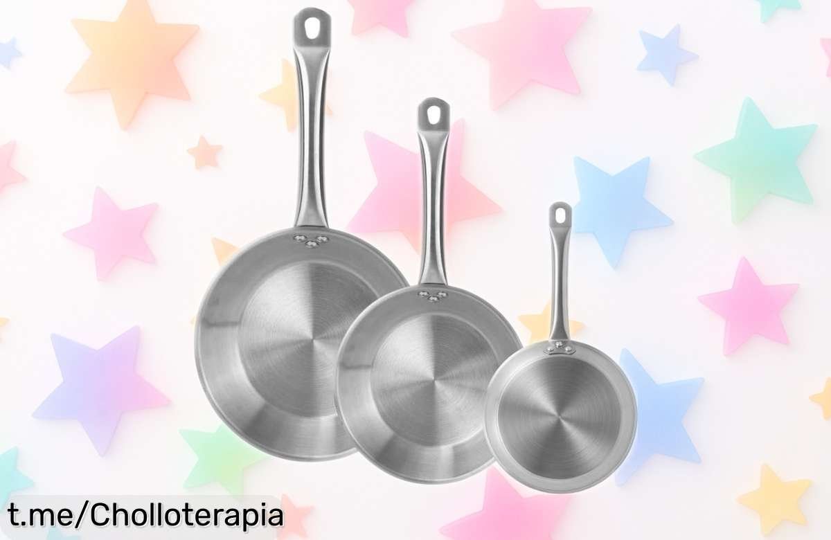 Impresionante pack de sartenes Wellhome en 4 tamaños a un precio increíble que hará más fáciles tus recetas favoritas, ¡prepárate para disfrutar cocinando como nunca antes!