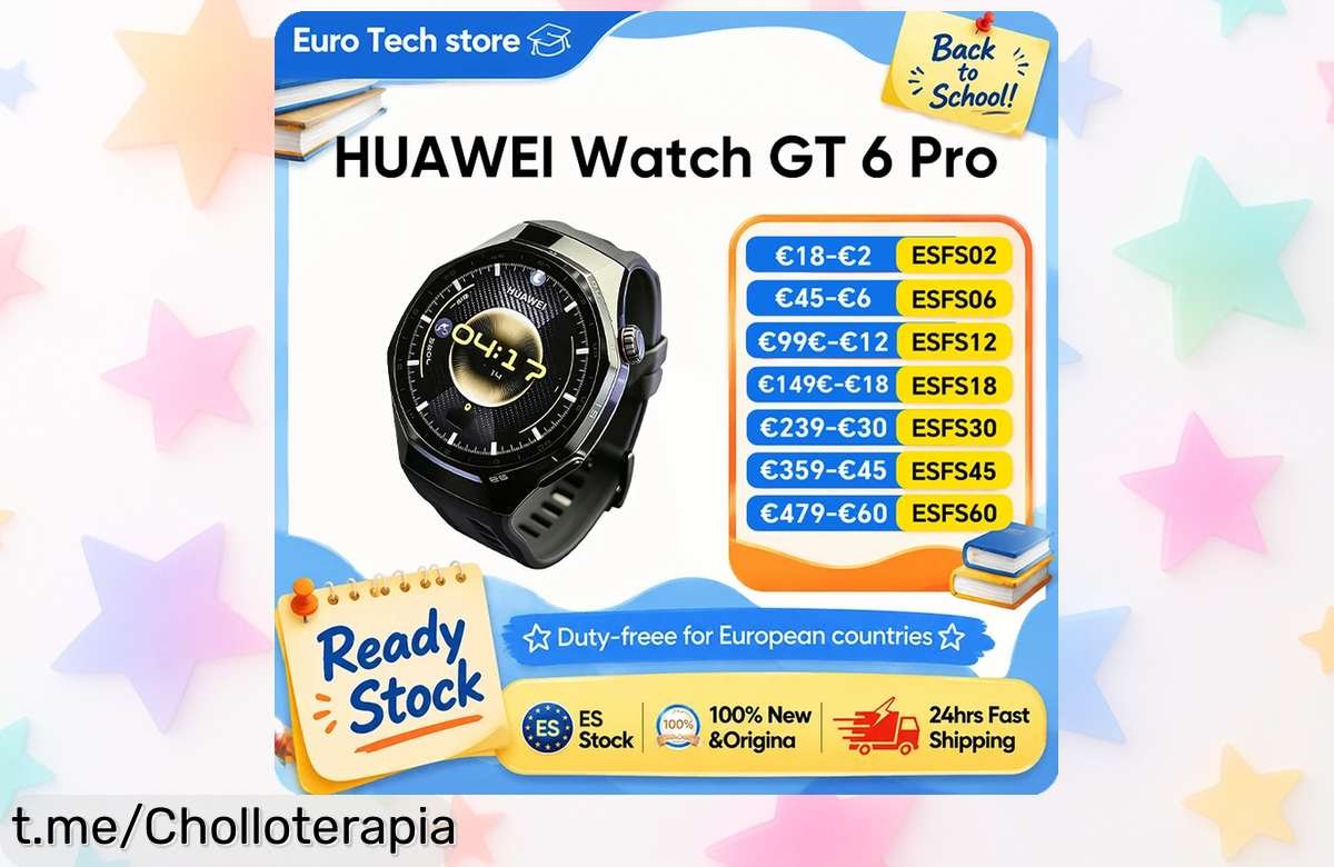 Impresionante reloj Huawei Watch GT 6 Pro con GPS y pantalla AMOLED a precio de risa, ¡no te lo pierdas, tu aventura te está esperando!