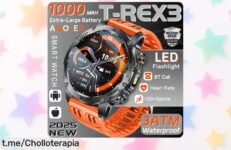 Impresionante reloj inteligente TRex 3 para hombres a un precio de locura, resistencia IP69K y más de 100 deportes te esperan. ¡No pierdas esta oportunidad brillante ya!