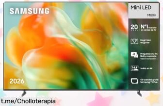 Impresionante televisión Samsung M80H Mini LED 55” con imagen 4K y juego a 144Hz, ahora a un precio de ganga que no puedes dejar pasar. ¡Ponte en modo diversión ya!