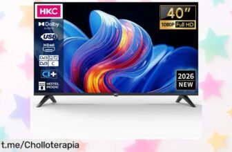 Impresionante televisor HKC 40'' FHD con sonido Dolby, ¡ofertón que hará brillar tus mejores momentos de cine en casa! No te lo pierdas, este chollo vuela.