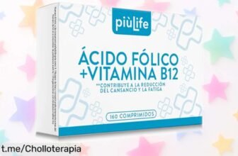 Impulsa tu energía con ácido fólico y vitamina B12 PiùLife en un super pack de 160 comprimidos, ¡aprovecha este chollo que no se repetirá!