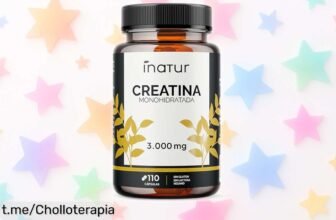 Impulsa tu fuerza al máximo con creatina monohidratada vegana: 110 cápsulas de puro rendimiento a precio loco, ¡siente el cambio en cada entrenamiento!