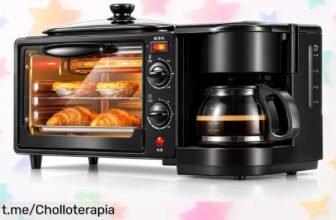 Impulsa tus mañanas con la increíble máquina de desayuno 3 en 1 Don Feliz: ¡prepara café, hornea y plancha todo a la vez! Un ofertón para un comienzo lleno de energía.