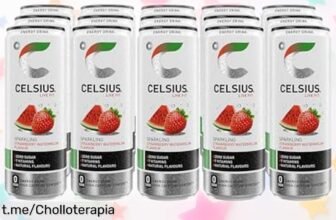 Incredible bebida energética Celsius sin azúcar en pack de 12 latas, ¡te llena de energía y buen rollo todo el día! Aprovecha este chollo jugoso antes que se agote.