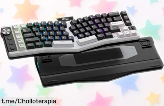 Incredible teclado mecánico ergonómico Alice inalámbrico RK Royal Kludge A72 a precio loco, juega y trabaja como nunca con hasta 550 horas de batería. ¡No dejes escapar esta oferta!