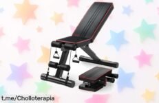 Increíble banco de pesas ajustable YOLEO, perfecto para entrenar en casa y ahorrar espacio. ¡Hazte con él ya antes de que se acabe esta oferta imperdible!