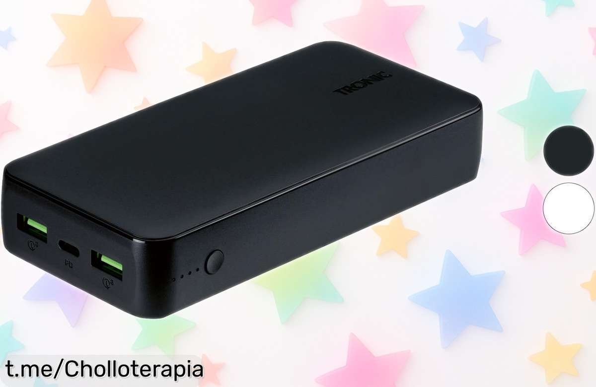 Increíble batería externa TRONIC de 20000 mAh a precio regalado, ¡sal sin miedo a quedarte sin carga y disfruta cada momento!
