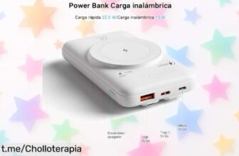 Increíble batería externa de 10000 mAh con carga rápida y sin cables: asegúrate de que tu móvil nunca se queda a medias, no te lo pierdas ¡ofertón!
