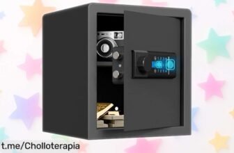 Increíble caja fuerte RPNB con huella digital y llave de emergencia, ahora a precio regalado para proteger lo que más quieres; ¡no dejes pasar esta oportunidad única!