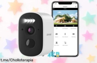 Increíble cámara de vigilancia CiKiKWXO 4G con tarjeta SIM y batería, ¡un chollazo sin cables para vigilar lo que quieras desde tu móvil! No te quedes sin la tuya.