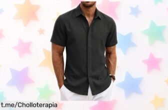 Increíble camisa de manga corta COOFANDY 100% algodón, ¡rebajada a un precio loco! Luzca fresco y con estilo en cada ocasión. La moda que nunca fue tan asequible para ti.