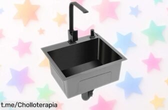 Increíble fregadero de acero inoxidable con dispensador y cesta de drenaje, ¡es la oferta que le dará un toque especial a tu cocina! No te lo pierdas.