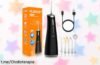 Increíble irrigador dental FlossJet portátil con 4 modos, ¡ahora a un ofertón que no te puedes perder para una sonrisa fresca y brillante!