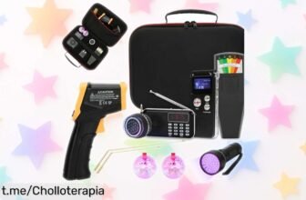 Increíble kit de caza de fantasmas con 11 piezas para tus investigaciones paranormales. Aprovecha este super chollo y vive emocionantes aventuras llenas de misterio.