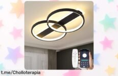 Increíble lámpara de techo circular MYCUL con mando a distancia, diseña tu luz desde el móvil y transforma tu hogar, ¡ofertón que no te puedes perder ya!