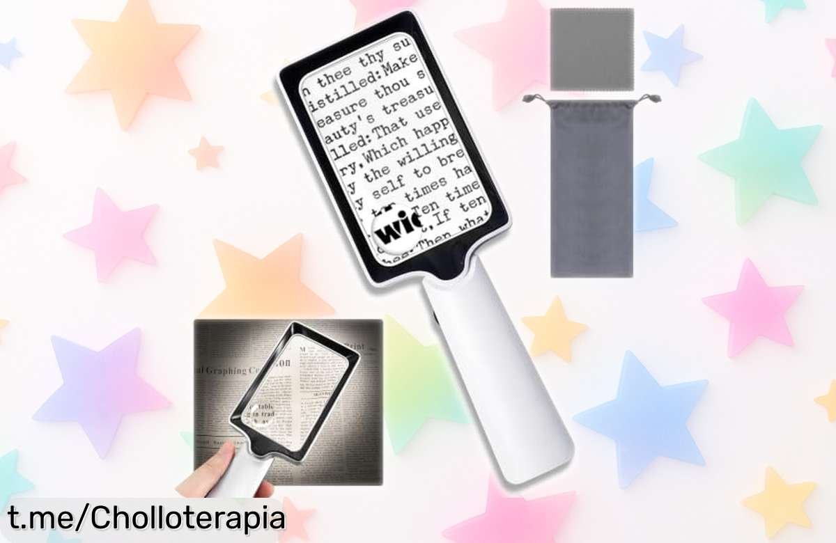 Increíble lupa de mano AMFUN con luz LED regulable, perfecta para ver cada detalle ¡No te pierdas este precio regalado y transforma tus tareas diarias en algo sencillo!