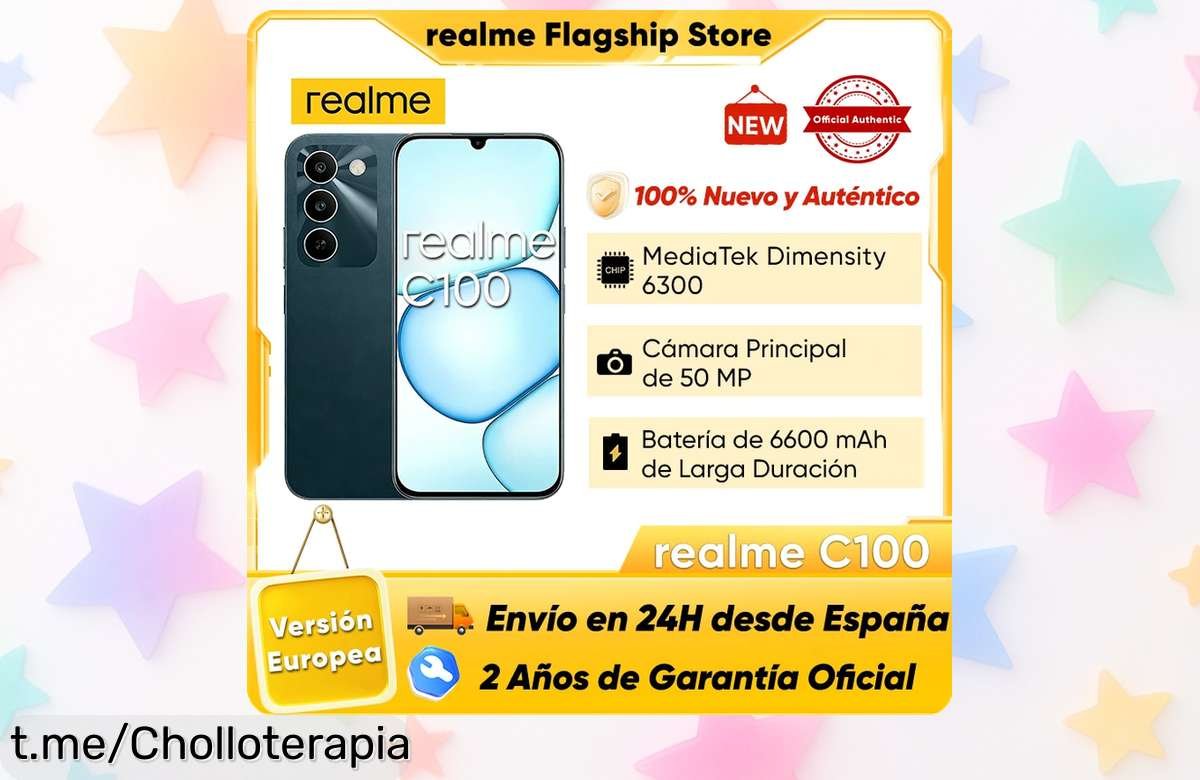 Increíble móvil realme C100 5G con batería eterna y pantalla a 144Hz a precio de risa: ¡lleva contigo el futuro en un tanque resistente, no te lo pierdas!