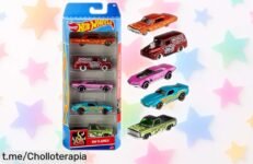 Increíble pack de 5 coches Hot Wheels a escala, ¡solo para los más peques! Una colección que hará volar su imaginación mientras juega y ahorra con este súper chollo.