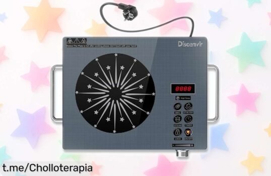 Increíble placa vitrocerámica portátil con temporizador y 2000W de potencia, ¡descuentazo que no se repite! Cocina rápido donde quieras y lleva tus platos a otro nivel.