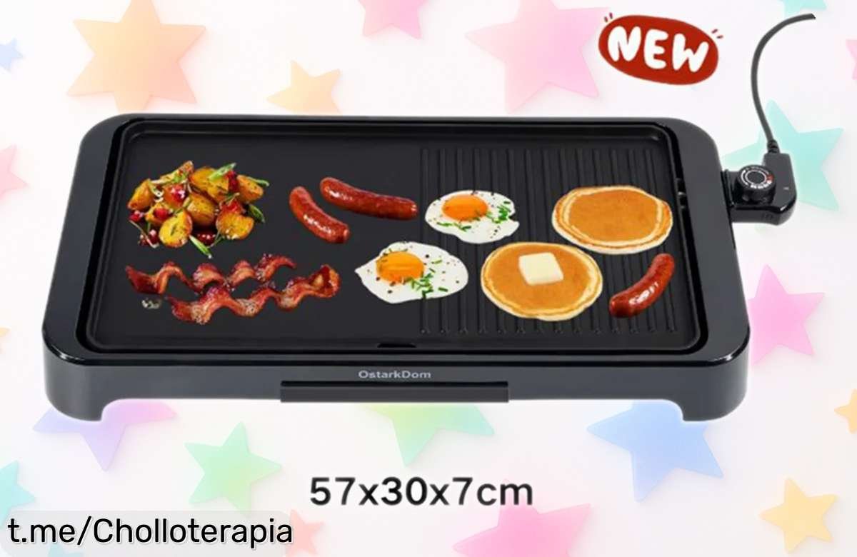 Increíble plancha de asar eléctrica doble cara que se cocina sola, ¡con el cupón te la llevas a precio de risa! Aprovecha esta oferta y disfruta como nunca cada comida.
