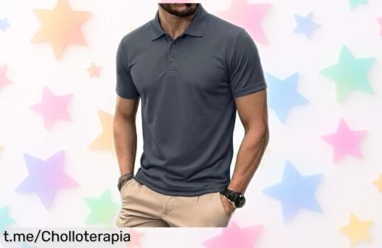 Increíble polo deportivo PinSpark para hombre, seco y elástico, perfecto para golf y aventuras al aire libre; ¡aprovecha este ofertón que no querrás dejar pasar!