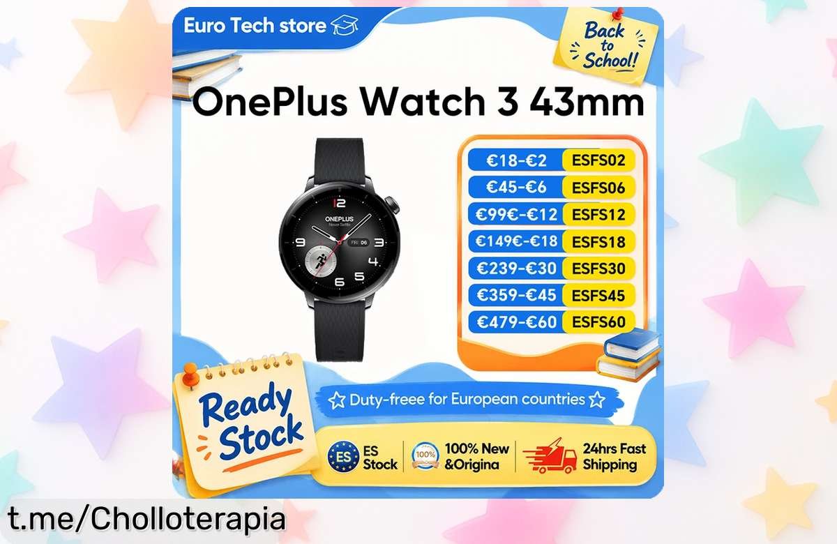 Increíble reloj inteligente OnePlus Watch 3 con batería de 5 días y GPS a un precio loco que cuida tu salud; ¡aprovéchalo antes de que se agote!