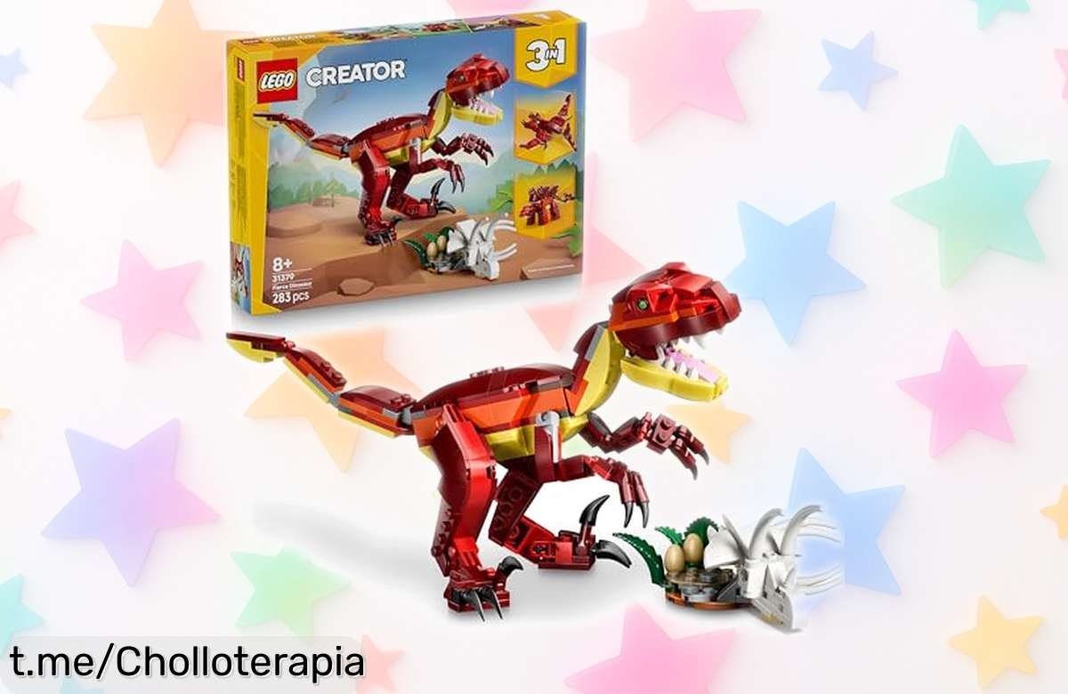 Increíble set de LEGO Creator 3en1 para construir dinosaurios, ¡rebajado a un precio loco! Desata la creatividad y vive mil aventuras jurásicas con tus pequeños.