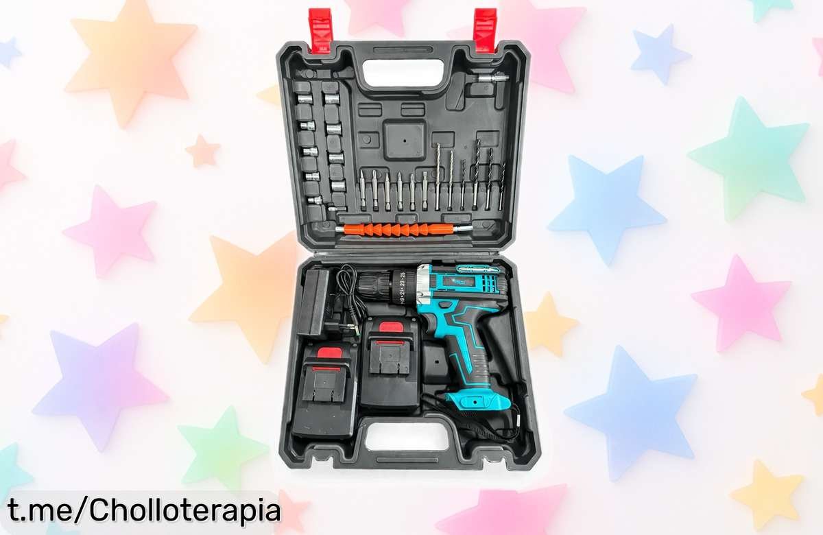 Increíble set de taladro percutor inalámbrico Don Feliz, ¡rebajado a un precio loco! No dejes pasar esta oportunidad de llevarte potencia y calidad a casa.