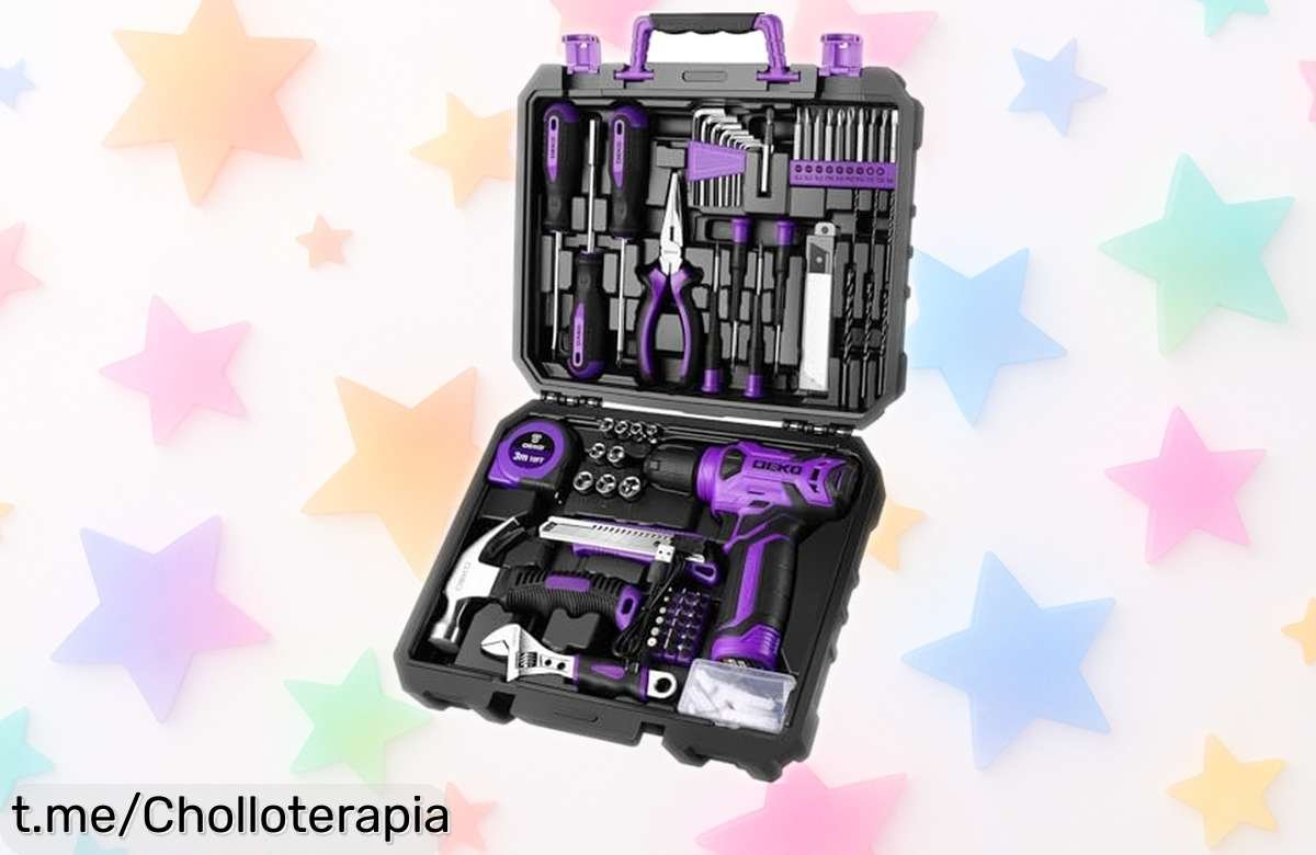 Increíble taladro inalámbrico DEKO 8V con maletín y 126 piezas rebajado a precio de ganga, ¡no dejes pasar la oportunidad de hacer tus arreglos más fáciles y divertidos!