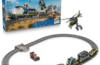 Increíble tren de policía teledirigido LEGO City con helicóptero y 6 minifiguras: ¡diversión asegurada a un precio regalado por tiempo limitado!