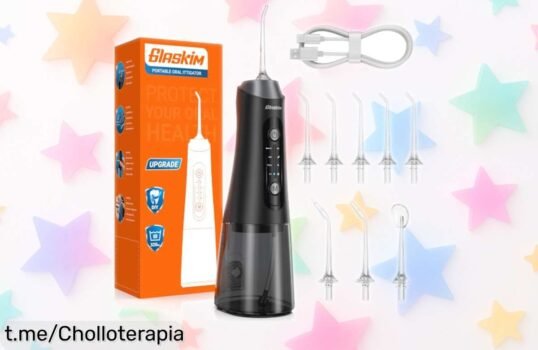 Irrigador bucal inalámbrico profesional con 4 modos y 8 boquillas, ahora a un precio loco ¡No pierdas la oportunidad de lucir una sonrisa brillante en cualquier momento!