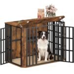 Jaula para perros tipo mueble Hzuaneri: el ofertón que transforma tu hogar y hace feliz a tu mascota, ¡no te quedes sin ella!