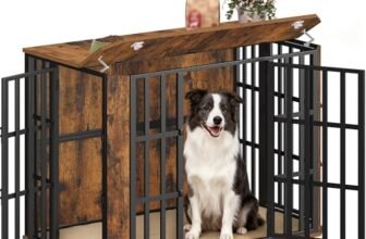 Jaula para perros tipo mueble Hzuaneri: el ofertón que transforma tu hogar y hace feliz a tu mascota, ¡no te quedes sin ella!