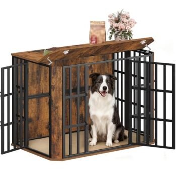 Jaula para perros tipo mueble Hzuaneri: el ofertón que transforma tu hogar y hace feliz a tu mascota, ¡no te quedes sin ella!