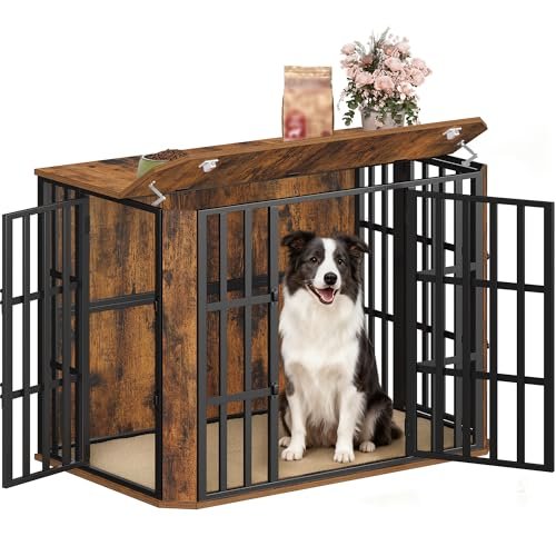 Jaula para perros tipo mueble Hzuaneri: el ofertón que transforma tu hogar y hace feliz a tu mascota, ¡no te quedes sin ella!