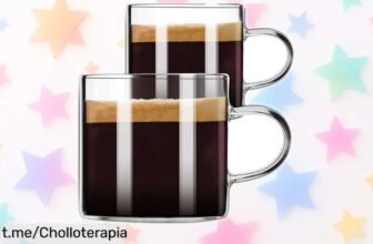 Juego de 2 tazas de café expreso en vidrio resistente, elegancia y regalo ideal a un precio que te hará sonreír. ¡No dejes pasar esta oportunidad única!