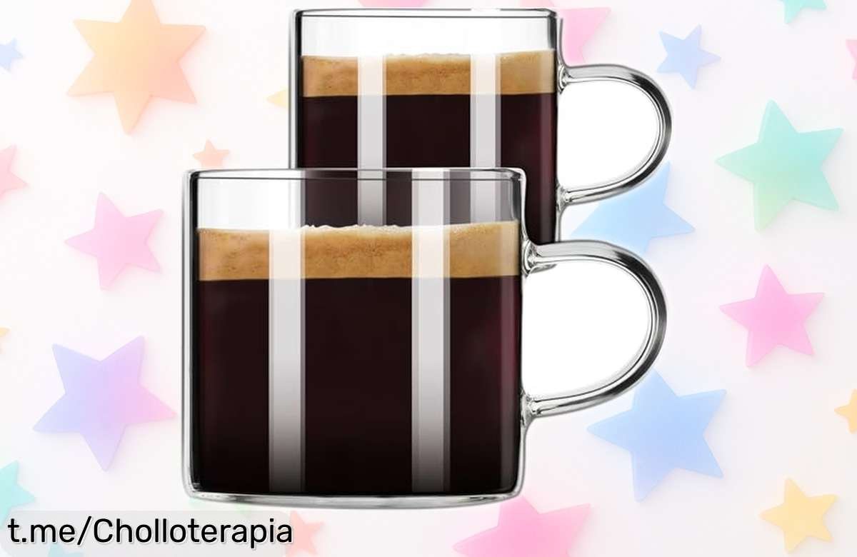 Juego de 2 tazas de café expreso en vidrio resistente, elegancia y regalo ideal a un precio que te hará sonreír. ¡No dejes pasar esta oportunidad única!